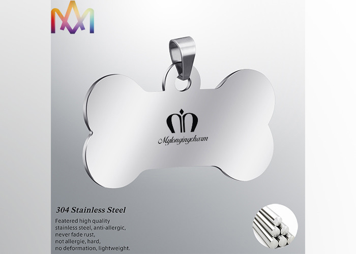 Rustproof Bone Shape Identification Tag Personalized Pet Charms