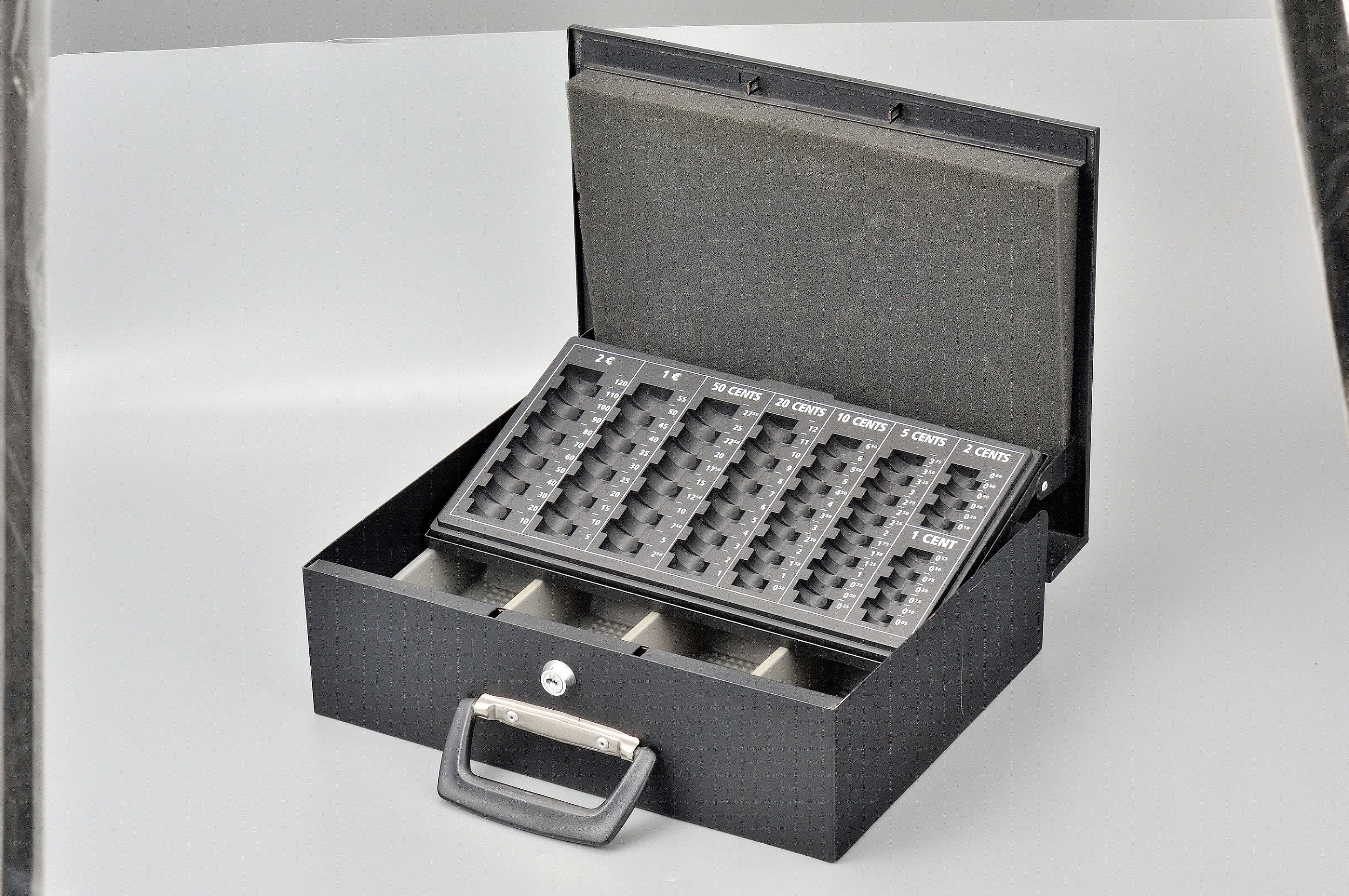 OEM Metal Cash Box Modern Office Powder Euro Coin Collection Safes