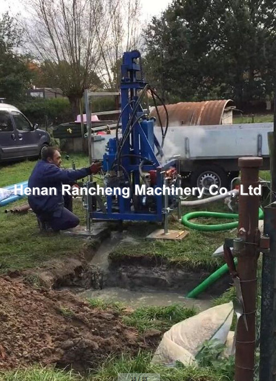 Hydraulic Cylinder Portable Water Well Drilling Machine 100m Deep 51mm Drill Dia