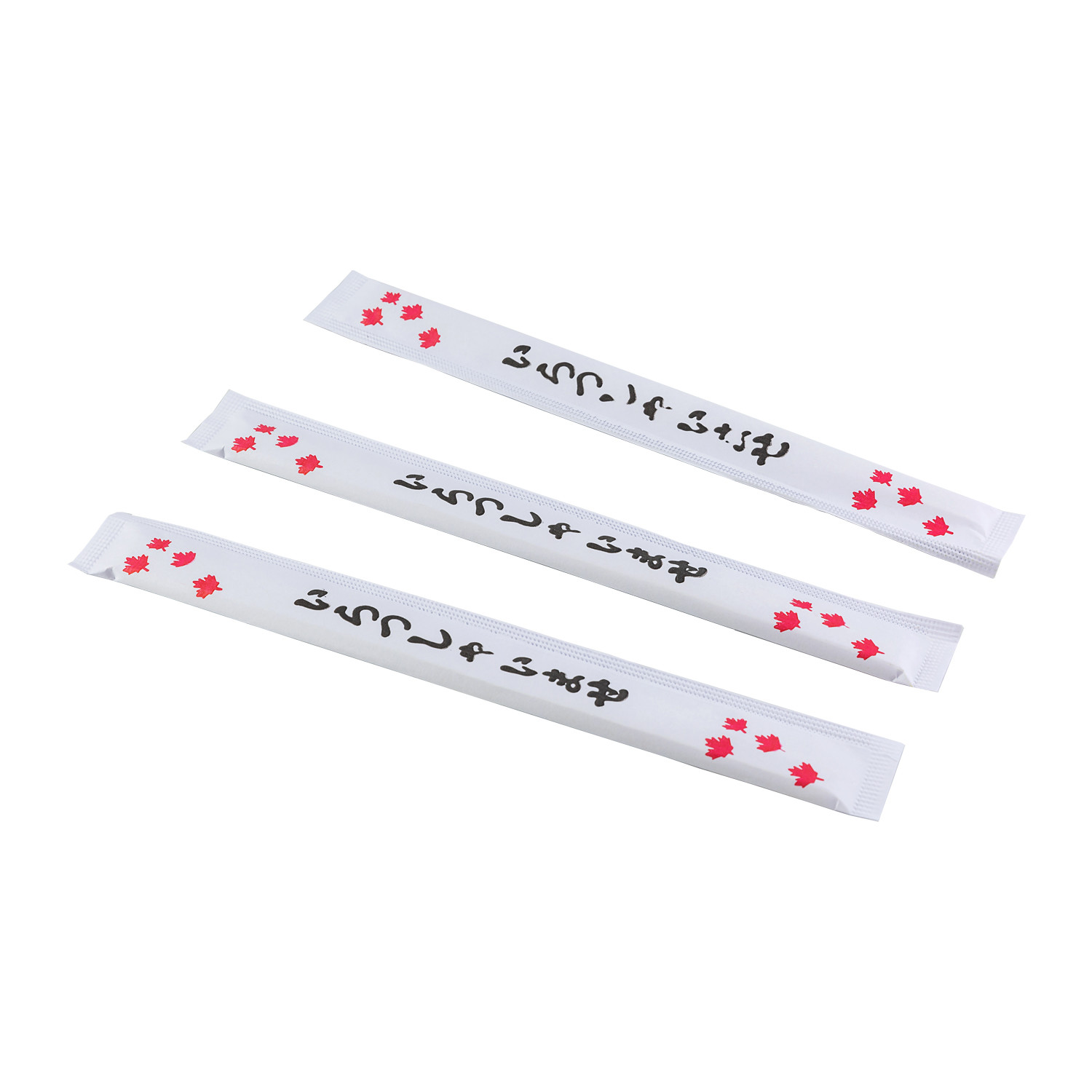 Paper Sleeve Wrapped Custom Bamboo Chopsticks Natural Color