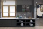 Sleek Durable Hygienic Modern Kitchen Cabinet With Customizable Design