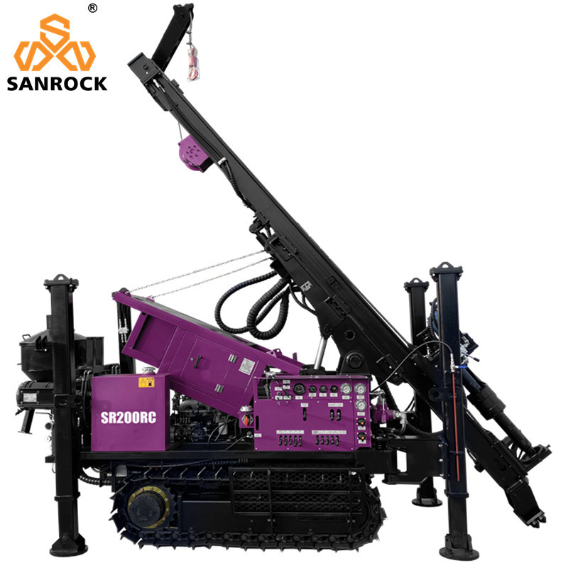 Portable Core Drilling Rig 75KW Diesel Reverse Circulation Drilling Rig Hydraulic Borehole Drilling Machine