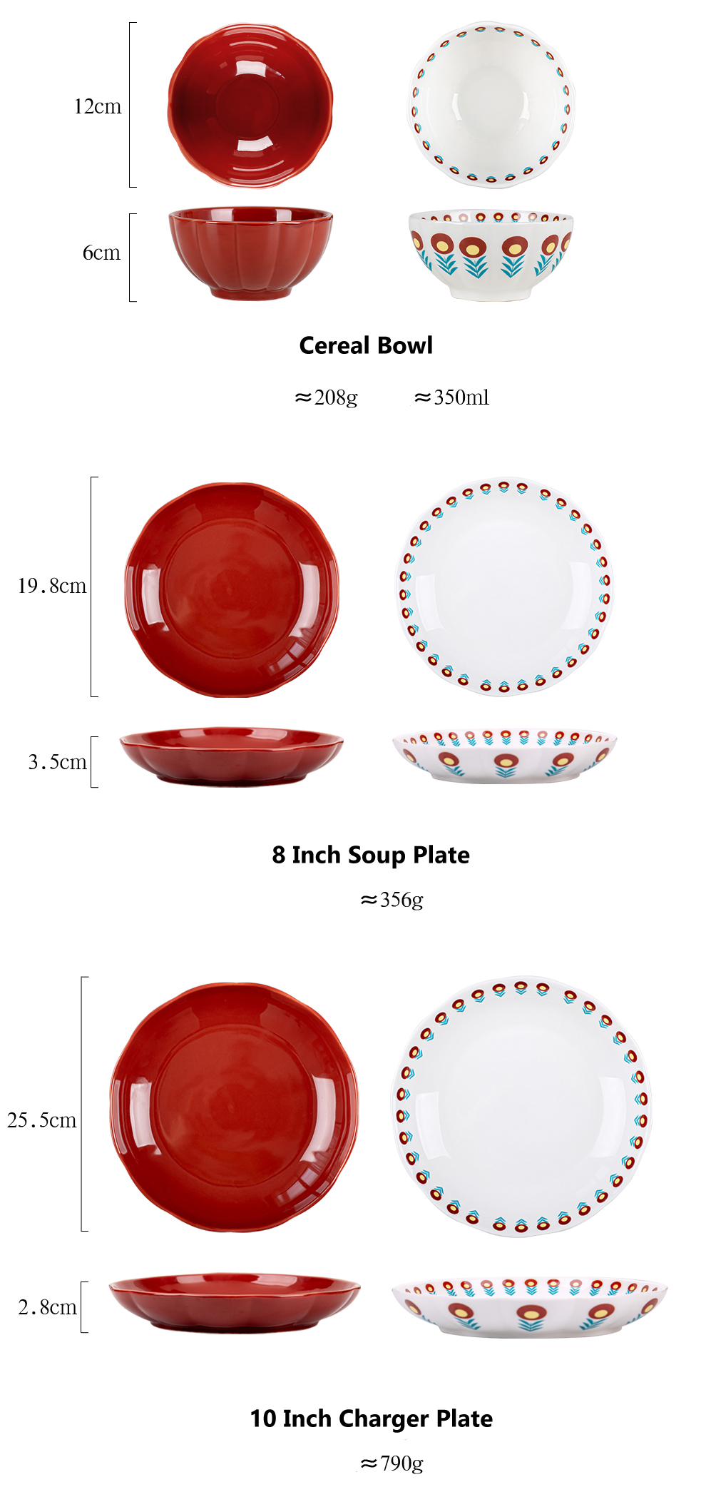 Business Gifts Technique Under Glazed Porcelain Dinner Set For Red Spring Festival