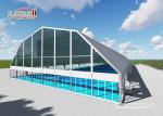 30m Width Polygon Outdoor Sports Tent With Aluminum Frame / PVC Fabric
