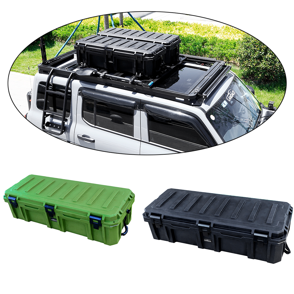 2001-2008 Year Aluminium LLDPE Green Roof Rack Mounted Heavy Duty Tool Box for Design