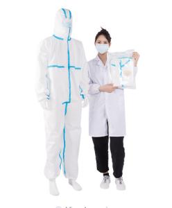 Quality Type 5/6 Disposable Medical Protective Clothing Disposable Coverall Suit GB15979-2002 wholesale
