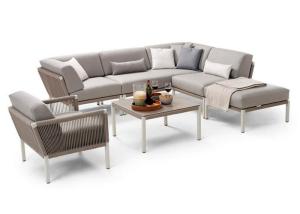 Quality Garden Rope Furniture Polyester 320gsm Outdoor Corner Sofa wholesale