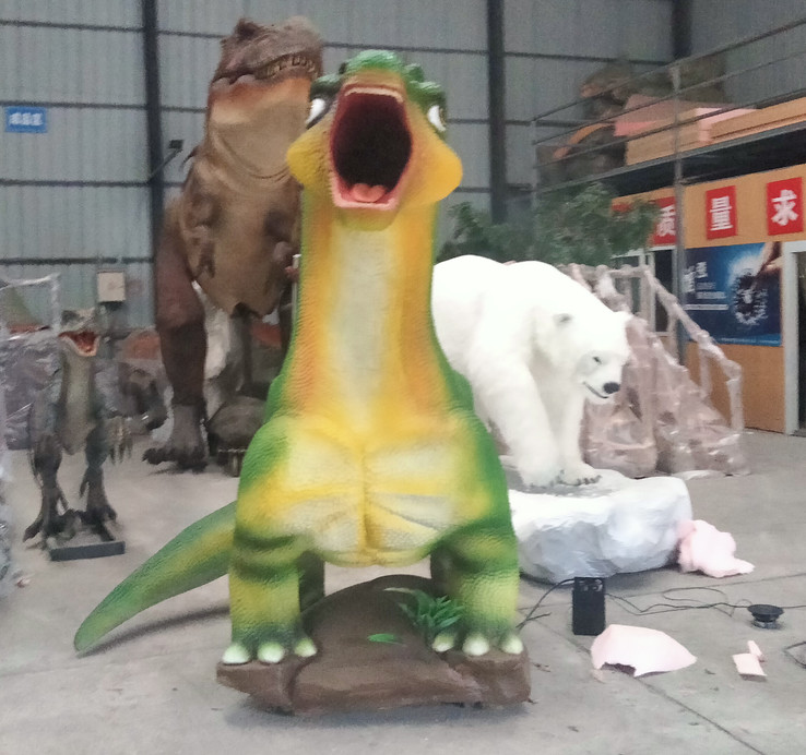 2.5m Height Animatronic Dinosaur Customized Basket Shoot