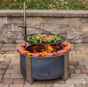 Quality Smokeless Cylindrical Corten Steel Barbecue Fire Bowl wholesale