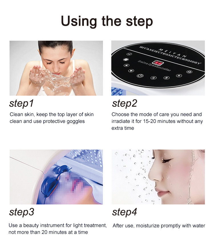7 Colors Red Blue Light Therapy Mask LED Light Therapy Facial Photon Mask
