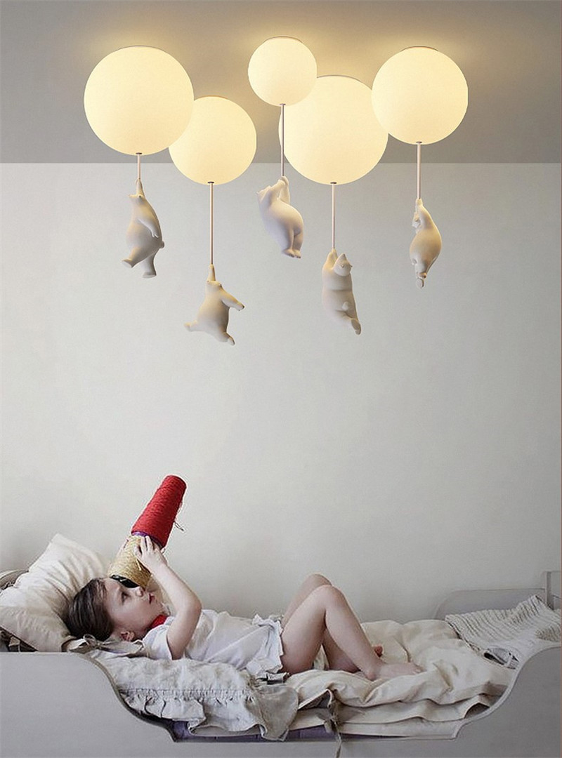 Modern LED Ceiling Lights Warm Cartoon Bear Ceiling lamp for Kids Rooms(WH-MA-135)
