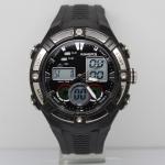 Dual time analog waterproof mens digital watches , fashion digital sports watch