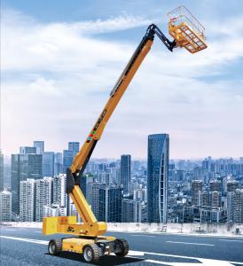 Quality 28m 4WD Towable Telescopic Boom Lifting Aerial Platform lift Price with Best Quality wholesale