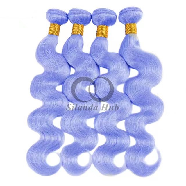Purple Body Wave Remy Human Hair Bundles Sew In Weave Bundles Brazilian Bundle Deals