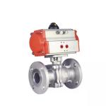 Water Industrial Usage Stainless Steel 2PC Flange Ball Valve with High Platform