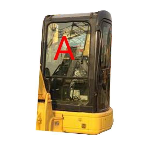 PC55MR PC55 5MM Thick Excavator KOMATSU Cab Glass Tempered Windshield Front