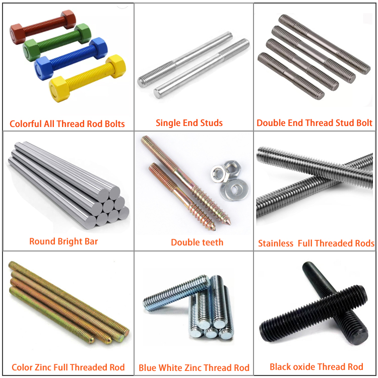 Customized Support M12 DIN976 Hot Dip Galvanized Carbon Steel 4.8 Grade Threaded Rods