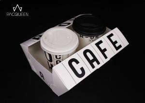 Quality Biodegradable Paper Takeaway Boxes Water Resistant For Coffee Paper Cups / Desserts wholesale