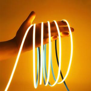 China Golden Yellow Flexible COB LED Strip Light for Hotel Cabinet Bedroom Kitchen Lighting on sale