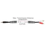 RCA Audio Signal 3.5 MM Stereo Cable Red White Color Fit Cat5 Cat6 Cat7 Cat8