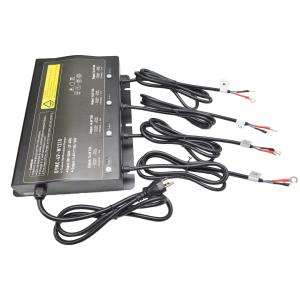 Quality Smart Lithium Ion Batteries Waterproof Marine 4 Bank 12V 10A Battery Charger wholesale