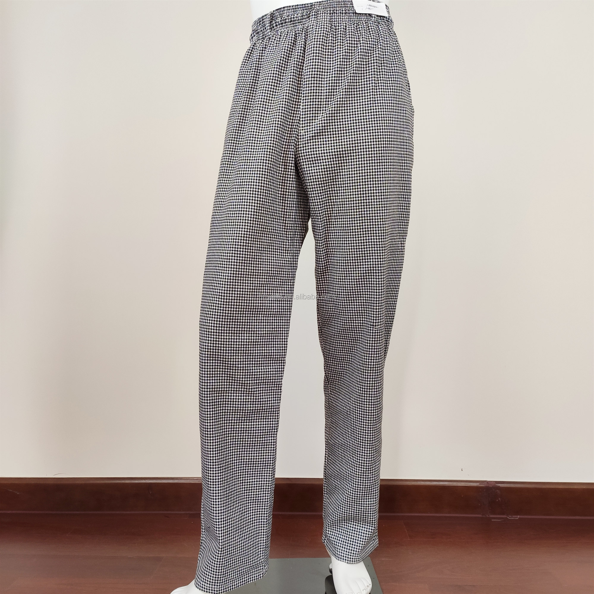Customized Chef Work Pants Plain And Yarn Dyed Twill Checks Chef Pants