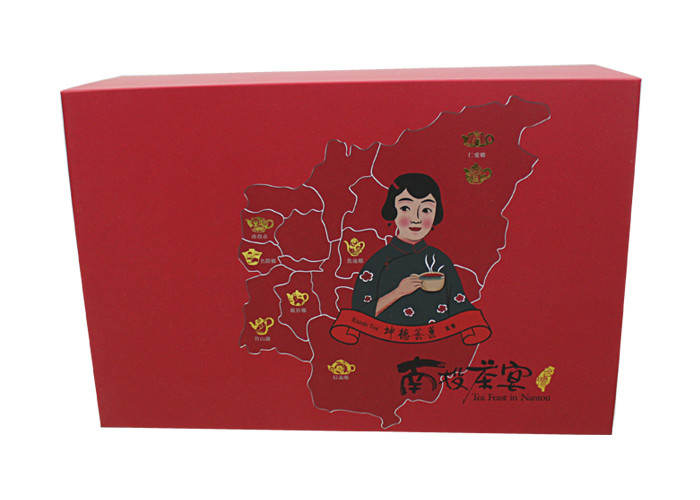 Rigid UV coating Red Packaging Boxes With Matt Lamination