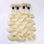 Brazilian virgin human hair White blonde 60 human hair extensions weave weft