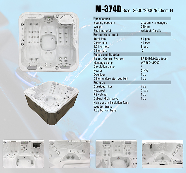 Customizable Whirlpool Hot Tub With UV Disinfection And Balboa Control System