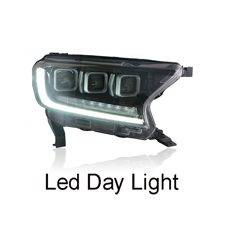 LED 3 Lens Ford Ranger Headlight With Streamer 0.13CBM Volume