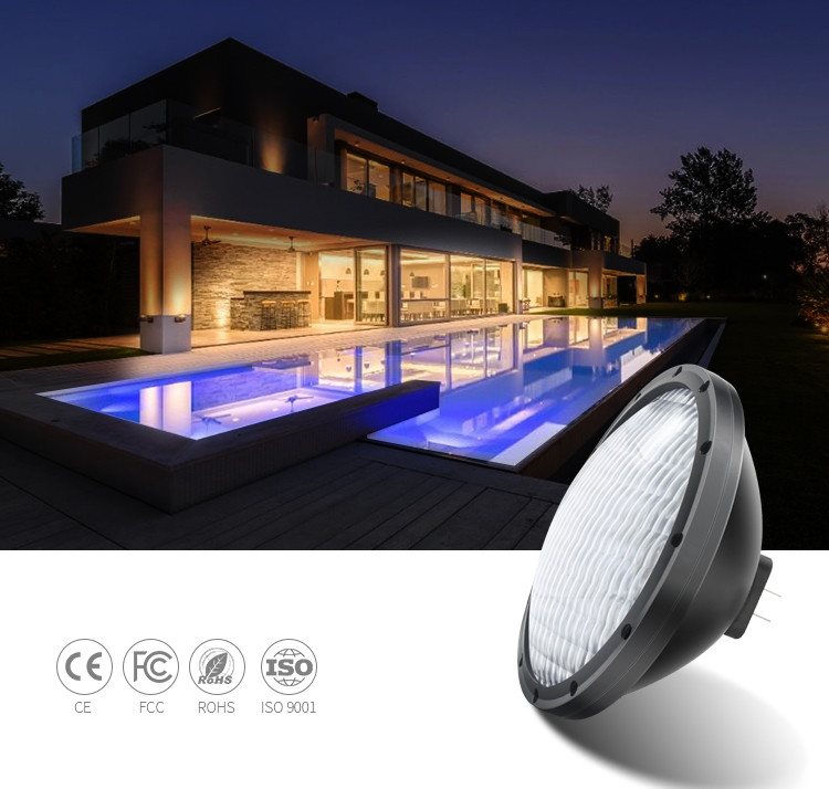 GX16D base aluminum AC 12V RGB switch ON / OFF control 18W PAR56 LED pool light