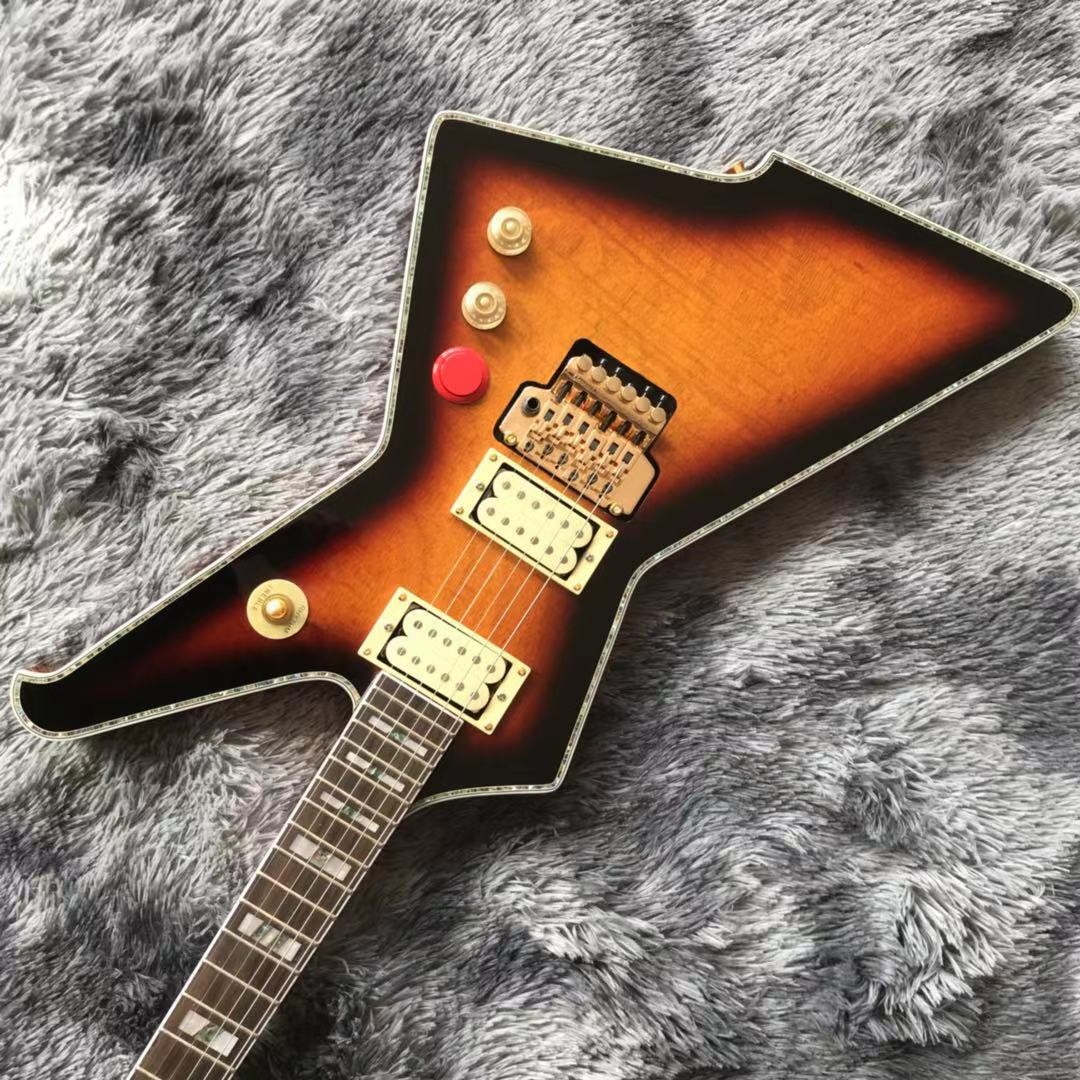 Custom High Gloss Black Destroyer Duplex Tremolo System Electric Guitar in Black or Sunburst