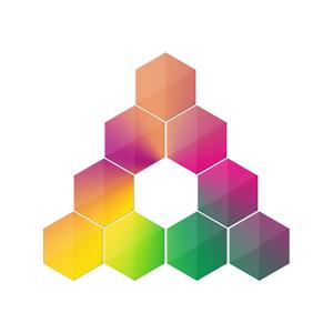 Quality ABS Triangle LED Light Panels Power 10W Wall Mounted RGB Lights wholesale