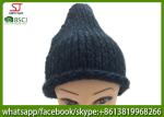 Chinese manufactuer winter knitting hat cap with brim beanie 100g 23*27cm 100