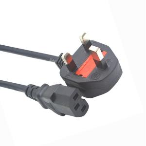 Quality Standard LED Grow Light Accessories UK Power Cable IEC 60320 C13 To BS 1363 (M) wholesale