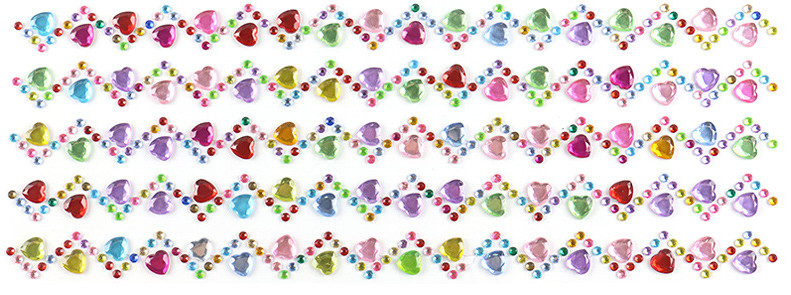 3D Acrylic Self Adhesive Diamond gem drill stickers Rhinestone Sheet for kids diy and Decal Mobile Scrapbooking OEM