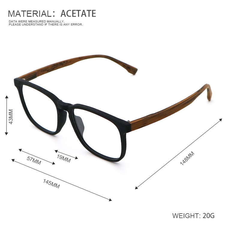 Imitation Wood Optical Frames Acetate Glasses Frame MR 1688