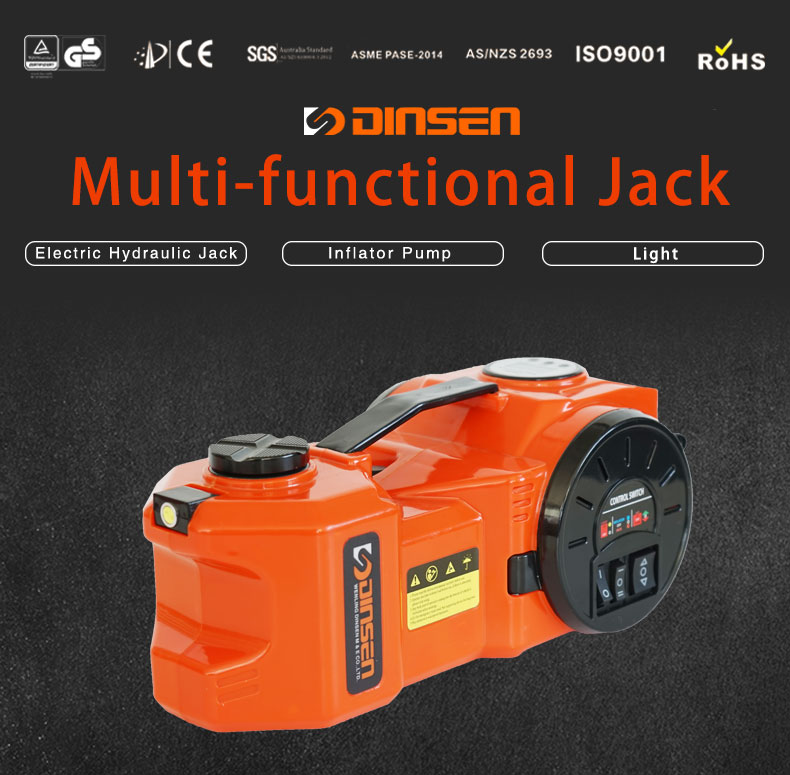high quality 5 ton electric car jack with digital meter  and double cylinder for the pump
