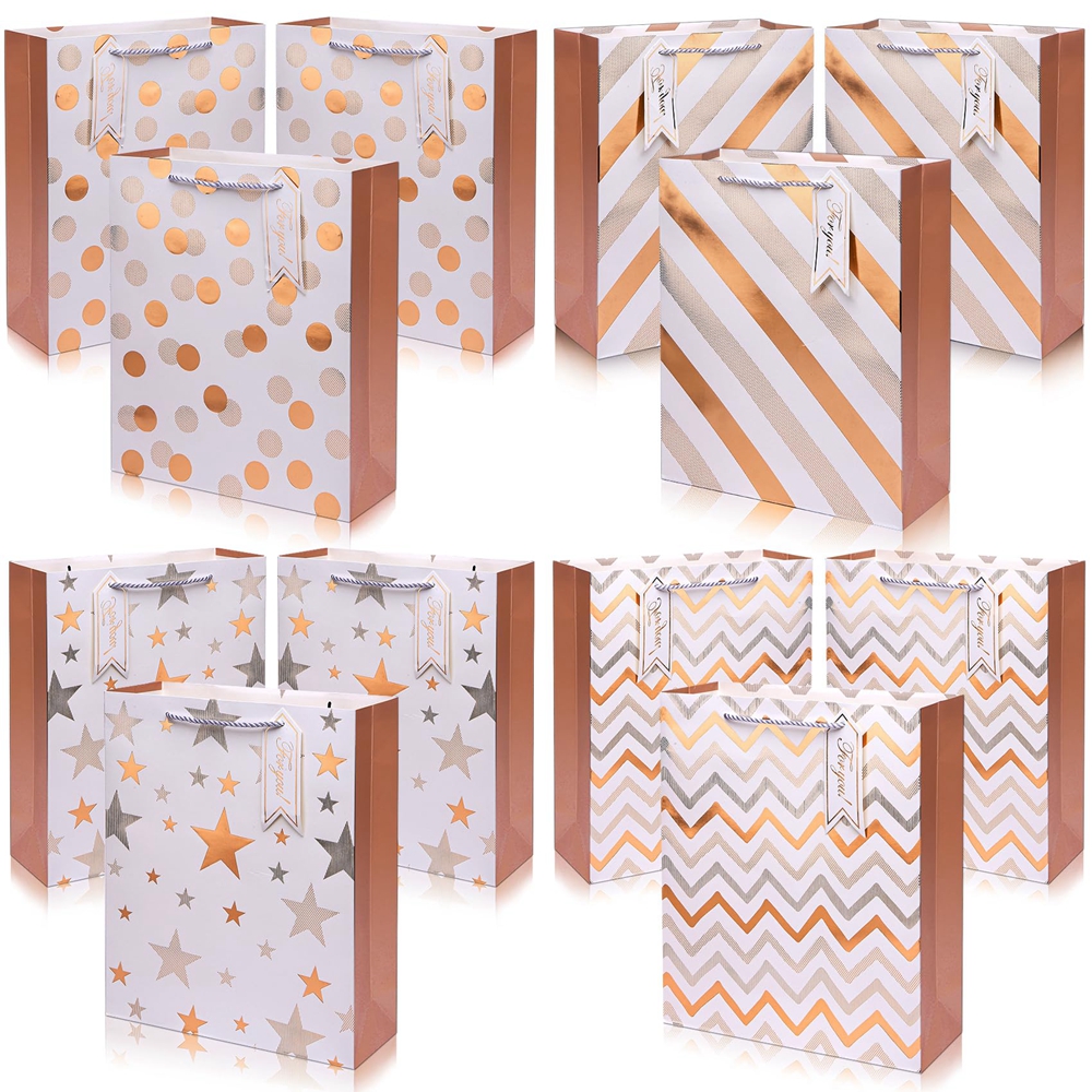 Custom Pattern Type White Cardboard Shopping Tote Paper Bag For Boutique With Custom Color