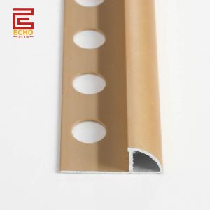 Quality Brass Gold Metal Pencil Tile End Trim Aluminium 6063 Tile Edge Trim For Backsplash wholesale