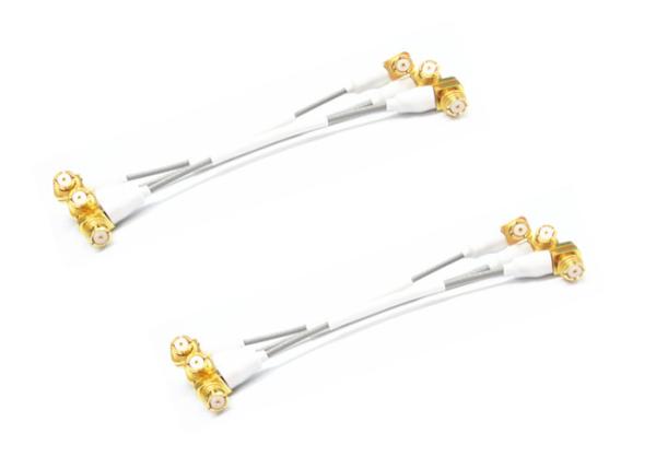 SMP Female Right Angle RF Cable Assemblies For Mobile Communication Cable