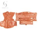 Custom Bronze Electroplated Plastic Material Coffin Parts Funeral Ornamentation