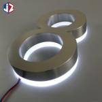 Wall Mounted LED Backlit Sign Board Stainless Steel LED Channel Letters Sign