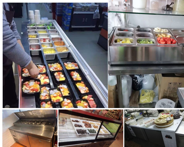 220V 50HZ Commercial Restaurant Refrigerator Undercounter Stainless Steel