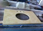 Sunny Beige Marble Vanity Tops 22" Wide With Basin Hole , SGS CE Listed