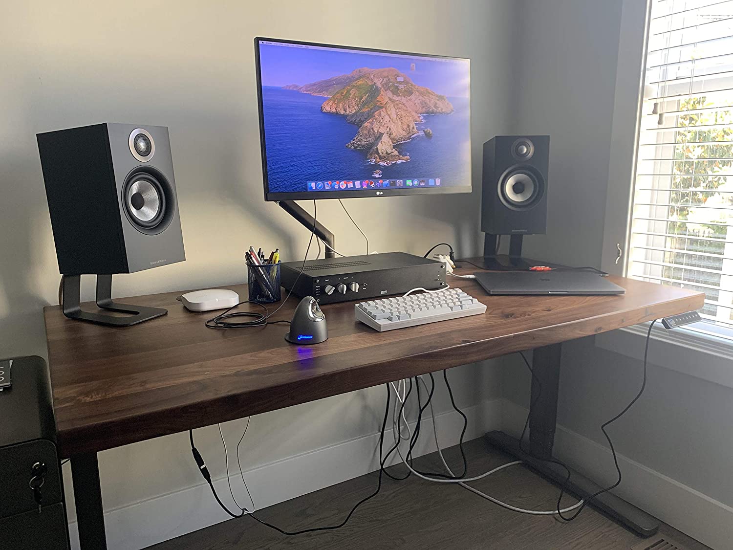 DIY Speaker Desk Stands Dual Dolby Atmos Studio with Nice Visions Speaker Risers