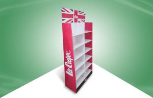 Quality Red Cardboard Floor Pallet Display Stand for Clothes / Medicine / Cosmetics wholesale