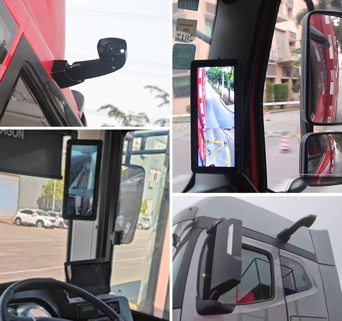 1080P Dual Lens DVR 12.3inch View Electronic Reversing Mirror Split View Replace Bus Outside Mirror