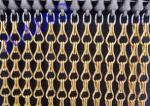 10mm × 24mm Metal Chain Link Curtains Golden String For Wall Coverings