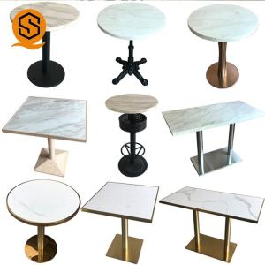 Quality Easy Repairable Modern Restaurant Table Fast Food Small Marble Dining Table wholesale